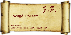 Faragó Polett névjegykártya